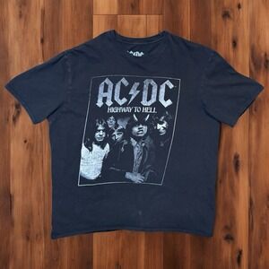 ACDC Highway to Hell‎ T-Shirt Men's XL Black Rock Band Music Concert Tour Merch